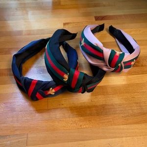 3 pack Gold bee and stripe headbands